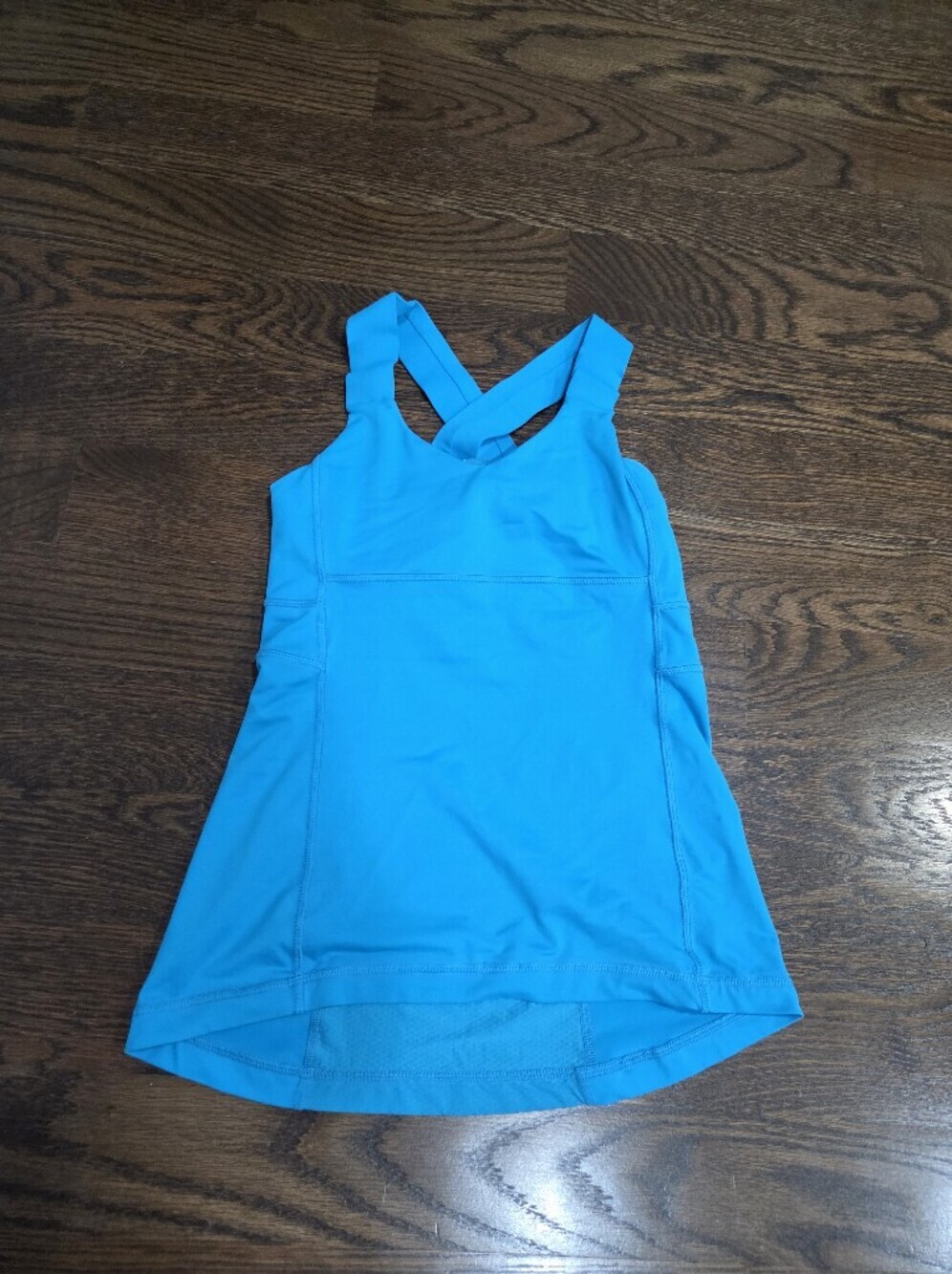 Lululemon Athletica Bright Blue Crisscross Strap Athletic Tank Sz.4